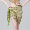 Stage Wear Belly Dance Hip Sjalf met kwastjes pailletten wrap rok muziek festival kleding rave buikdans kostuum Thailand/India/Arabische danser