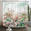 Cortinas de ducha Cortina de ducha de flores 180x180cm Cortina de ducha floral Cortina de baño Decoración de baño Lavable a máquina con R230822