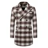 Herrdräkter Autumn/Winter 2023 Coat Fashion Jacket Tweed Slim Double Breasted Long Suit Code 9899