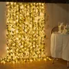 Garden Decoraties Flower Green Leaf String Lights Artificial Vine Fairy Lights Batterij aangedreven kerstboom slingerdicht voor wieden Home Decor 230821