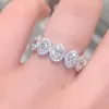 Eheringe Caoshi zierlich ovaler Kristallfinger Ring Frauen Zeremonie Accessoires zeitloser Schmuck für Verlobungsgeschenk