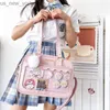 Тотары японская сумка для плеча каваи для женщин кожа кожа Itabag Transparent Bag Jk Сумка сумки для сумки с толковой сумкой Ita мешок для поперечного тела HKD230822