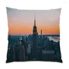 Pillow Vintage Nature Landscape Home Decor Velvet Sofa Decorative Painting Beautiful Polyester Linen Comfortable 45x45 Pillowcase E1048