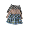 春のスタイルカレッジショートスカート新鮮な甘いハイウエストスリットアンチリリース女性のためにプリーツ