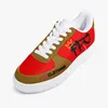 Chaussures de bricolage rouge pour hommes femmes plate-forme baskets décontractées texte personnalisé avec baskets de style cool chaussures d'extérieur 36-48 12938