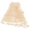 Girl Dresses Infant Christening Dress For Baby Girls 1st Year Birthday Kids Wedding Party Princess Born Clothes