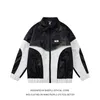 Kvinnorjackor Spring Autumn Letter Brodery Patchwork Pu Leather Motorcykeljacka unisex Women Baseball Bomber Coat Varsity Men 230826