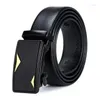 Belts Men Belt Metal Automatic Buckle Leather High Quality For Male Jean Pants Waistband Business Work Casual Strap