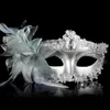 Maski imprezowe taniec diamentowy piórka wenecka maska ​​wenecka kwiat ślub karnawałowy kostium seks lady masquerade 230821