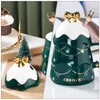 Mugs 1 Set Christmas Ceramic Mug Bedårande kaffekopp Xmas Tree Design Water