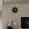 Relógios de parede relógios digitais nórdicos grandes acessórios automáticos de quarto assistir Silent Orologio da Parete decoração sala de estar