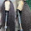 Wholesale HD Water Wave 250 Density Deep Wave 40 Inch 13x4 Lace Front Human Hair Wig Brazilian Transparent Frontal Glueless Curly Wig
