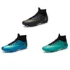 Soccer Shoes Football Boots Man's High Ankle Sneakers Men Outdoor Cleats Long Spikes Eur3646 230814