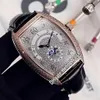 Nuovo curvex Cintree Heure Sautante 8880 H IR L Automatico orologio da uomo Gypsophila Dial Diamond Gold Diamante Orologi in pelle Diamond Orologi HE2231