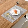 Table Runner 4pcs/lote moda PVC Placemat Isolamento não deslizamento Placa de tigela de tanta tigela Drink Coasters laváveis