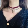 Choker Sexig för kvinnor Fashion Cross Pendant Halsband Cleavicle Lady Jewelry Accessories Girl Gift