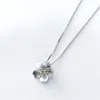 Kedjor Foyuan Silver Color Korean Edition Simple Flower Necklace Fashionabla och Elegant Style Collar Chain Sweet Jewelry