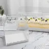 Transparente Kuchenrollenverpackungsschachtel mit umweltfreundlichem klaren Plastikkäse Kuchenbox Backschweizer Roll1303i