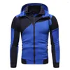 Men's Hoodies Autumn Winter Casual Coat Sweatshirts Thickened Zipper V-neck Outdoor Versatile Solid Color Top For Men