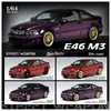 Diecast Model SH SW in stock 1 64 E M3 Modificato Modificato Rosso Purple Red Auto Collection Miniature Carro Toys 230821