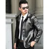 Trenchs d'hommes Idopy Fashion Jacket Mens Faux Cuir Business Casual Vêtements d'extérieur Moto pour homme 230822