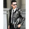 Herren Trench Coats Idopy Modejacke Herren Kunstleder Business Casual Outerwear Motorrad für männlich 230822