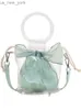 Totes pu läder transparent gelé crossbody hinkväska för kvinnor 2023 sommar mode axel lyx varumärke handväskor och purses kvinnliga hkd230822