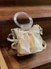 Totes Fashionable Bowknot Pvc Transparent Jelly Bucket Type Portable Women's Bag Simple And Casual Versatile New Crossbody Women's Bag HKD230822