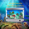 Dekorationen LED FISH Tank Lampe Landschaft Wohnzimmer Dekoration Nachahmung Aquarium Unterwasserwelt mit Schalter sieben Farbe 230821