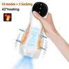 Massager Amortoy Automatic Man Masturbator 10 Vibration Heating Blowjob Sucking Machine Masturbators Vagina Adult Goods for Men