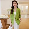 Ternos femininos 2023 Moda de verão feminino Blazer Jacket casual Slim Sleeve Sleeve Thin Office Work Casaco de roupas externas Tops Tops Tops