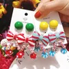 Boucles d'oreilles pendantes Harajuku en résine colorée douce, nœud papillon mignon pour fille, cadeau à la mode, jolie boule géométrique, bijoux pour femmes