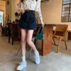 Large Size Fat Mm Denim Short Skirt Female Spring And Summer High Waist A Word Slim Loose Pear Shaped Figure Hip