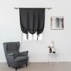 Curtain Solid Color 1 Piece Blackout Short Window Treatment Drape Door For Living Room Bedroom