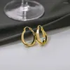 Hoop Earrings Fashion Gold Color Twisted Punk Hip Hop Metal Geometric Big Round Circle Jewelry Gift 2023 Trend