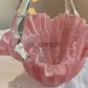 Vase Pink Portable Glass Flower Vase Decor for Living Room Flower Arranchads Basket Art装飾テーブルトップ花瓶x0821
