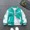 Jackets Autum Spring Baseball Green Jacket Coat Kids Mode Kleding voor Tieners Girls Boys Cardigan 2 tot 13 Kinderen Outslot Bomber 230817