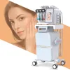 Bärbar 8 i 1 Microdermabrasion Hydra Facial Machine Facial Diagnosis System RF Face Lyft Skinscrubber Oxygen Sprayer Deep Cleaning Home Use