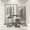 Hänger rack klädbutik display rack i ö skåp kvinnors butik horisontell bar järn Art251d