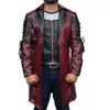 Trench maschile di Halloween Costume Medieval Steampunk Giacca in pelle gotica uomo 230822