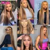 Synthetic Wigs 13x6 Highlight Wig Brown Lace Front Human Hair For Women Bone Straight 13x4 Honey Blonde Colored 360 Full Frontal 230821