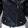 Womens Leather Faux Black Pu Suede Short Jacket Coat Tunic Ytterkläder blixtlås Motorcykel Autumn Fashion Biker Jackets 230822