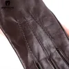 Five Fingers Gloves Comfortable Keep warm gloves male winter Water ripple design sheepskin men's gloves black men's leather gloves-8001Y 230822