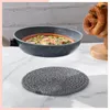 Tapis de Table en coton tressé, ensemble de maniques, dessous de plat ronds pour la vaisselle, sous-verres élégants de ferme, décor de cuisson de cuisine