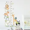 Adesivos de parede 1pc Cartoon Animal Height Régua para girafa Elepha Kids Room Decor de PVC de PVC Decalão de decoarção 230822