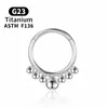 Piercing Industrial Nose Rings Hoop Helix Women Titanium G23 Brosk gångjärn Segmentörhängen Labret Gold Clicker Body Jewelry