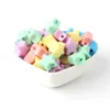 Zęby Zabawki Zachowaj wzrost 10pcs Baby Silikonowe koraliki Kolorowa gwiazda BPA Free Pielęgniarstwo żucie ząbkowania Tapifier Zasiłek DIY 230822