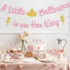 Decorazione per feste ballerina baby shower decorazioni rosa glitter un po 'è in viaggio per le provviste principessa