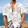 Camisas informales para hombre, camisa de verano 2023, camisa hawaiana para hombre con estampado 3d de árbol de coco, camisetas de manga corta para fiesta en la playa, ropa moderna para hombre