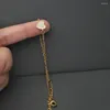 Braccialetti di fascino carino piccolo adorabile micro pavimentazione cz bracciale cuore semplice oro colore in acciaio a catena bracciolaio braccioli